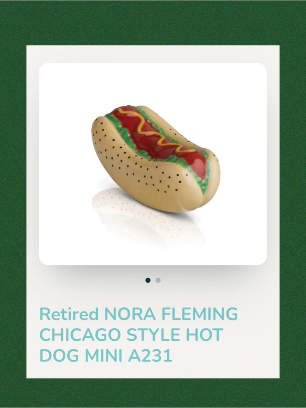 Nora Fleming Chicago Style Hot Dog Mini - *Retired*